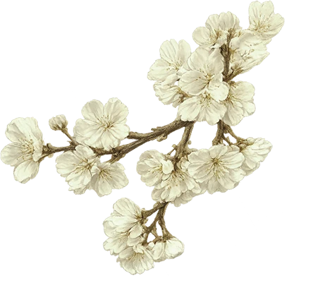 cherry blossom green yellow