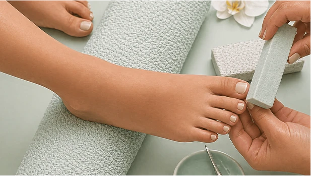 green pedicure service image